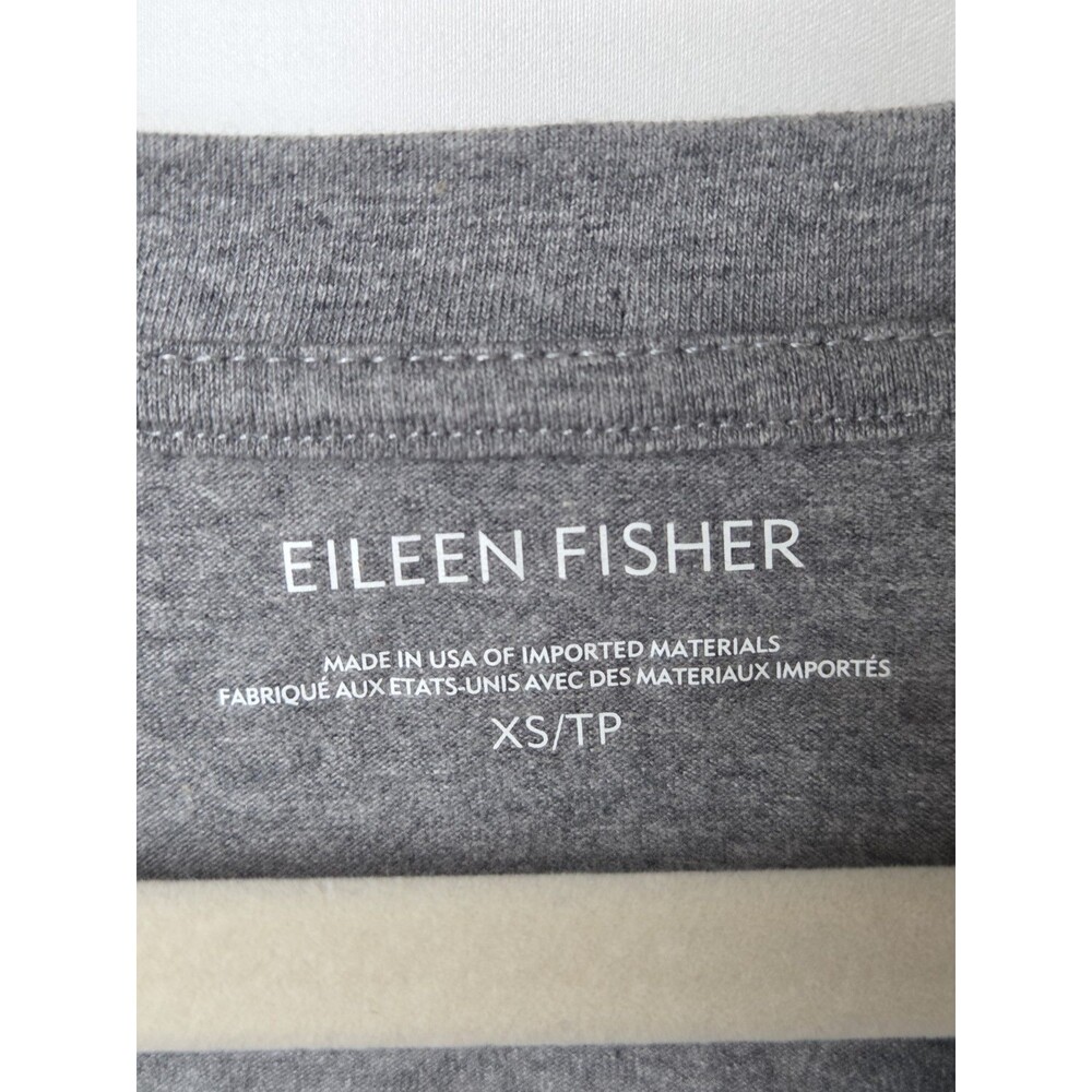Eileen Fisher Organic Cotton Spandex T-Shirt Dress Gray XS Short Sleeve - Picture 6 of 8